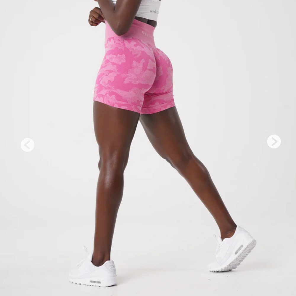 NVGTN Bubble Gum Pink Camo Seamless Shorts